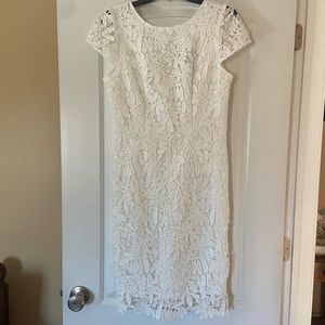 White Blush Mark lace dress